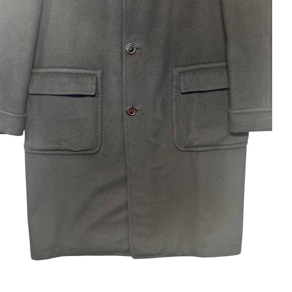 Doherty-Lee Tailoring Imported Cashmere Vintage Black‎ Long Coat Classy 38R - Picture 4 of 14